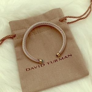 David Yurman cable topaz silver bracelet small